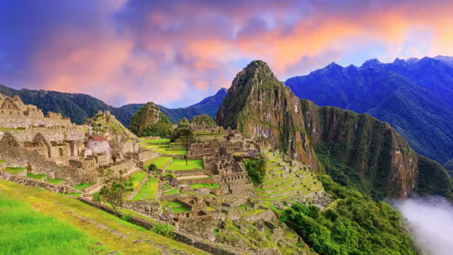 Machu Picchu, Peru. UNESCO World Heritage Site. One of the New Seven Wonders of the World