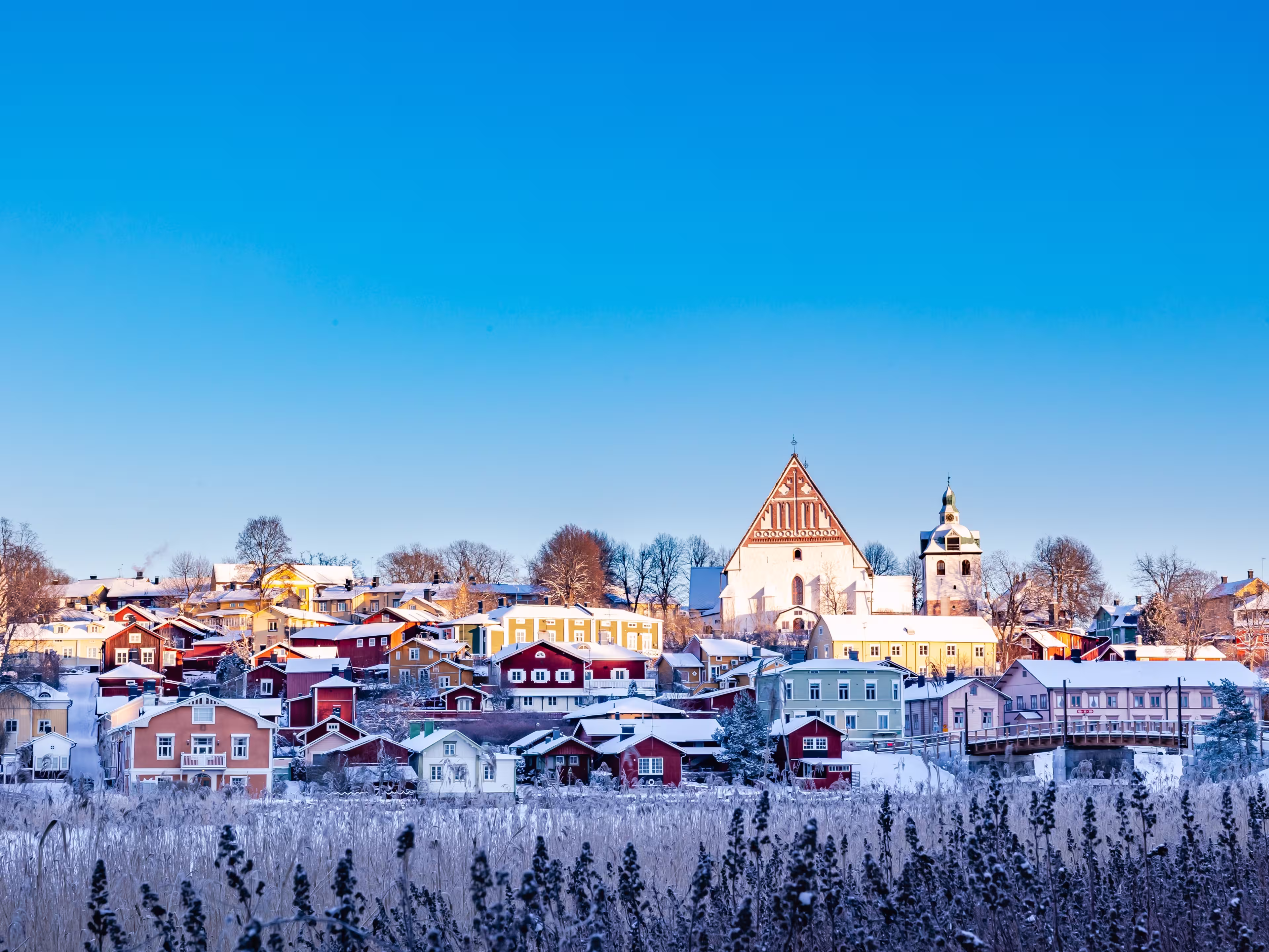 beautiful winter landscape. Porvoo. Finland