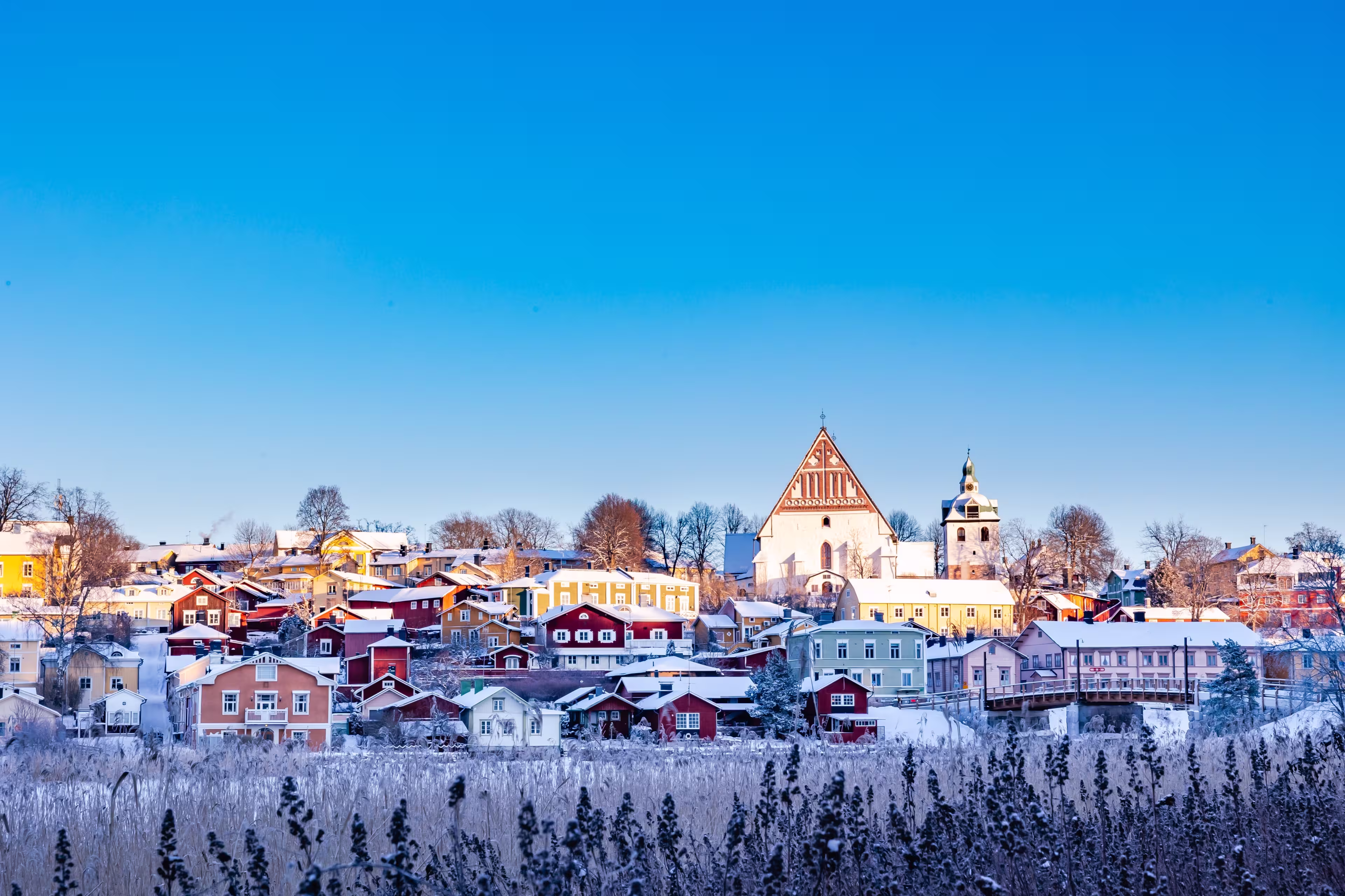 beautiful winter landscape. Porvoo. Finland