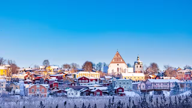 beautiful winter landscape. Porvoo. Finland