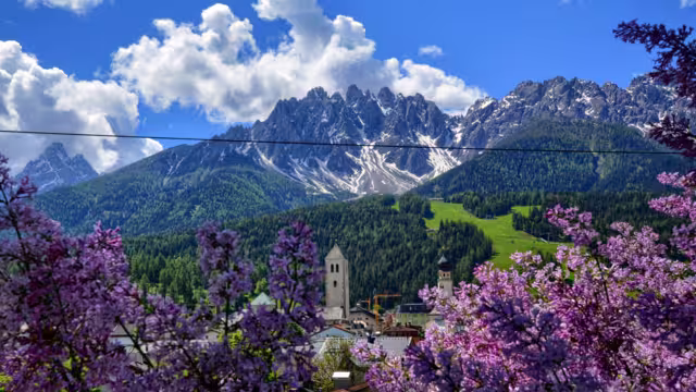 Blick auf die Berge in Innichen im Pustertal