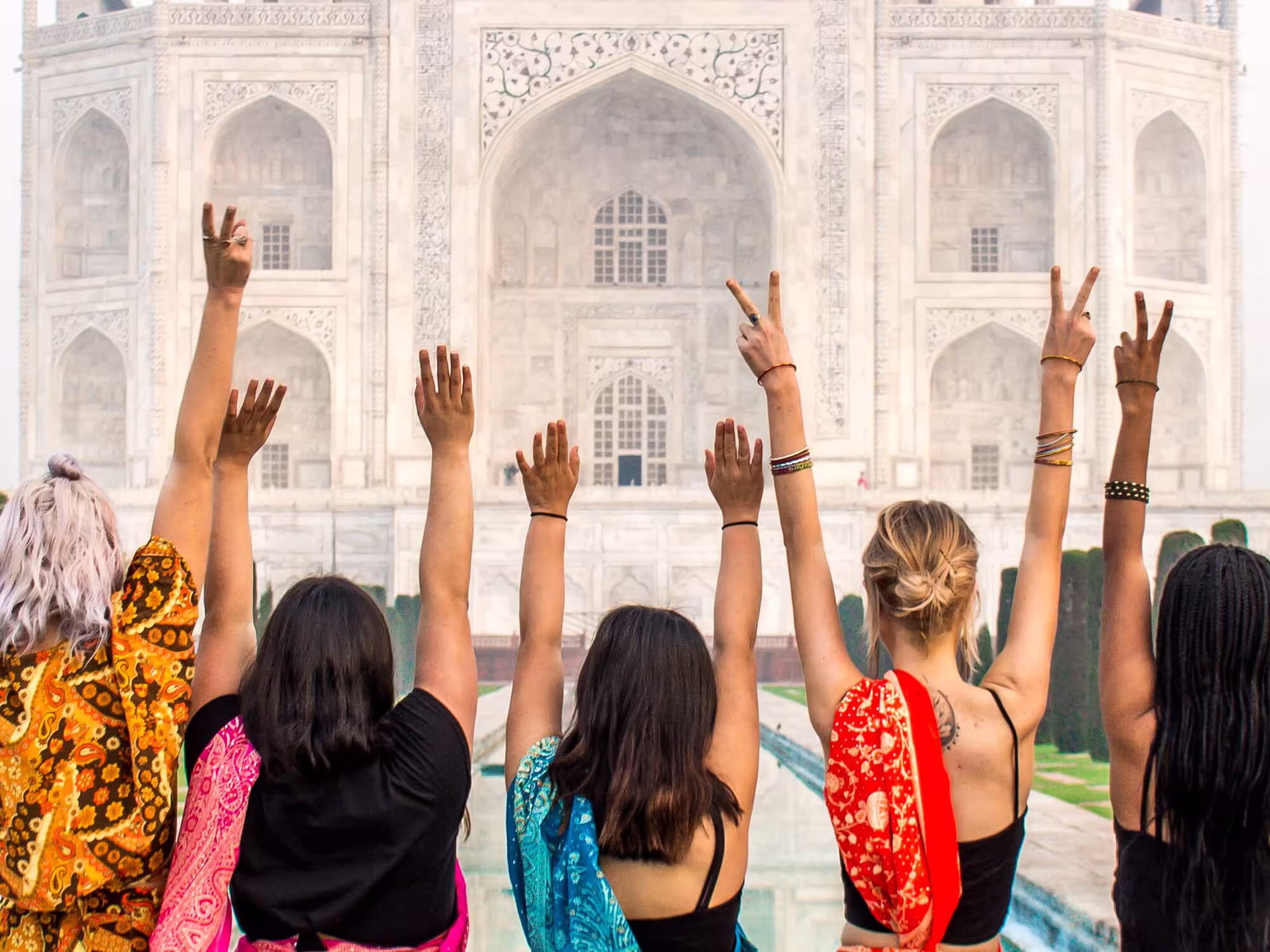 Group at Taj Mahal, Agra India