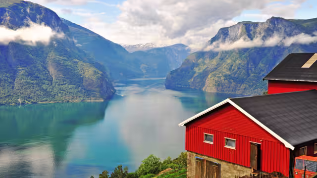 Haus am Sognefjord in Norwegen