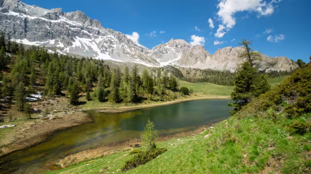 Mirror lake, Queyras, the Alps, France.