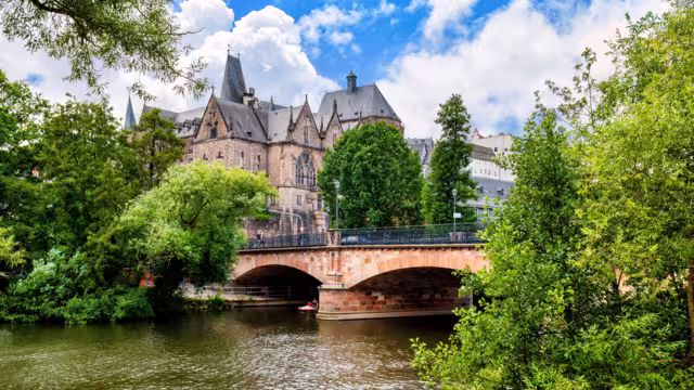View to the University of Marburg, Germany