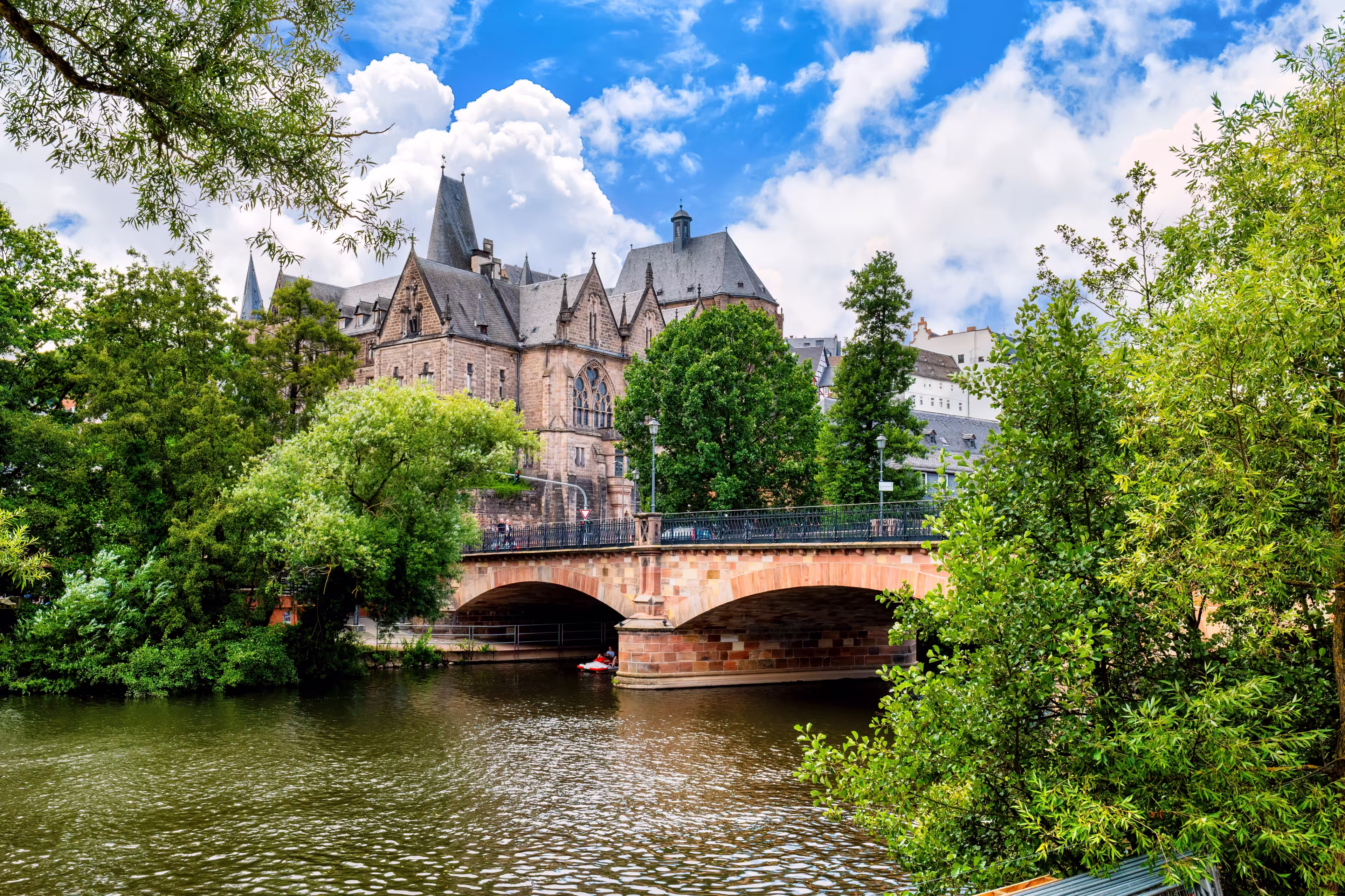View to the University of Marburg, Germany