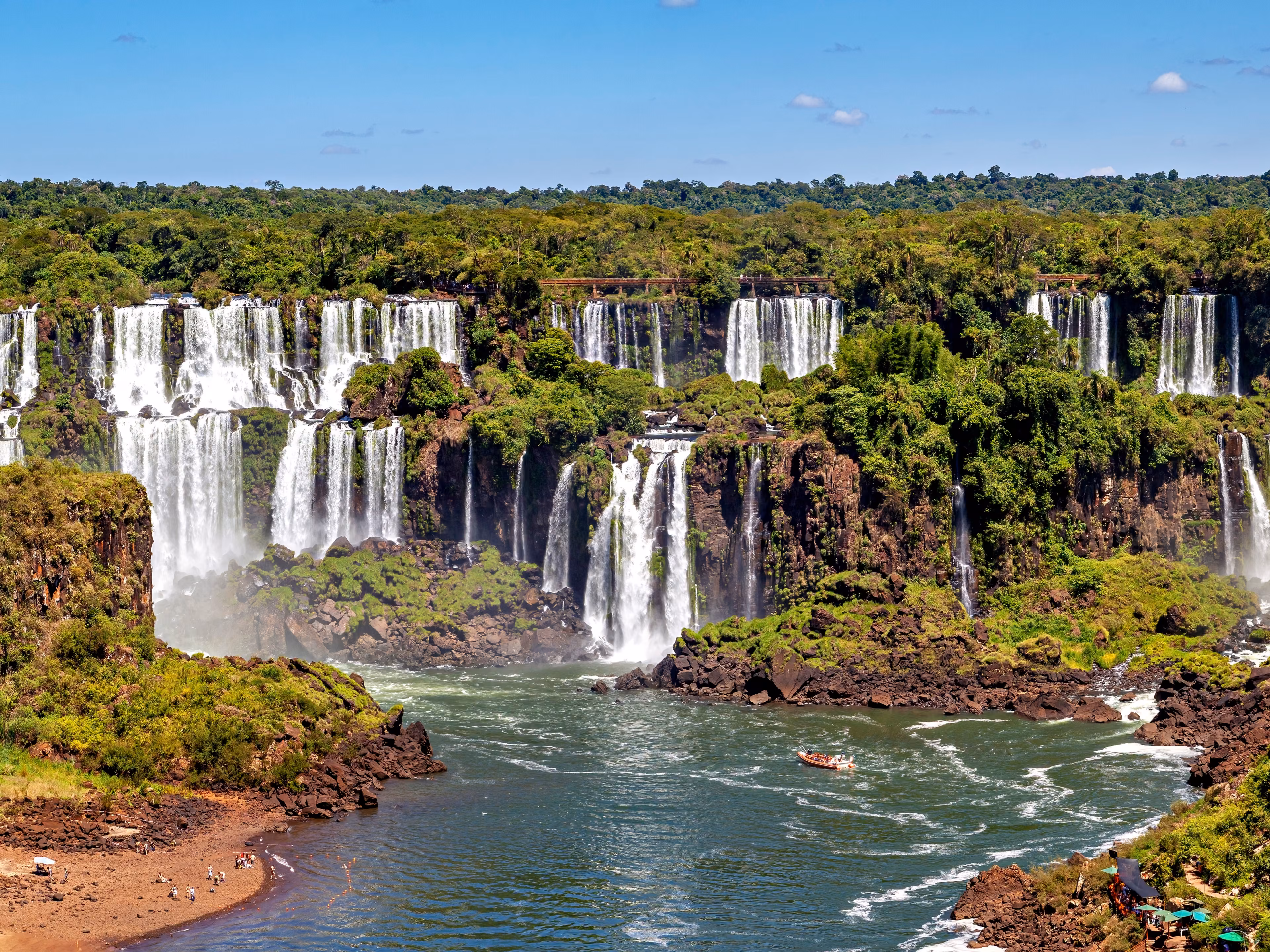 The Iguazu Waterfalls between Argentina and Brazil