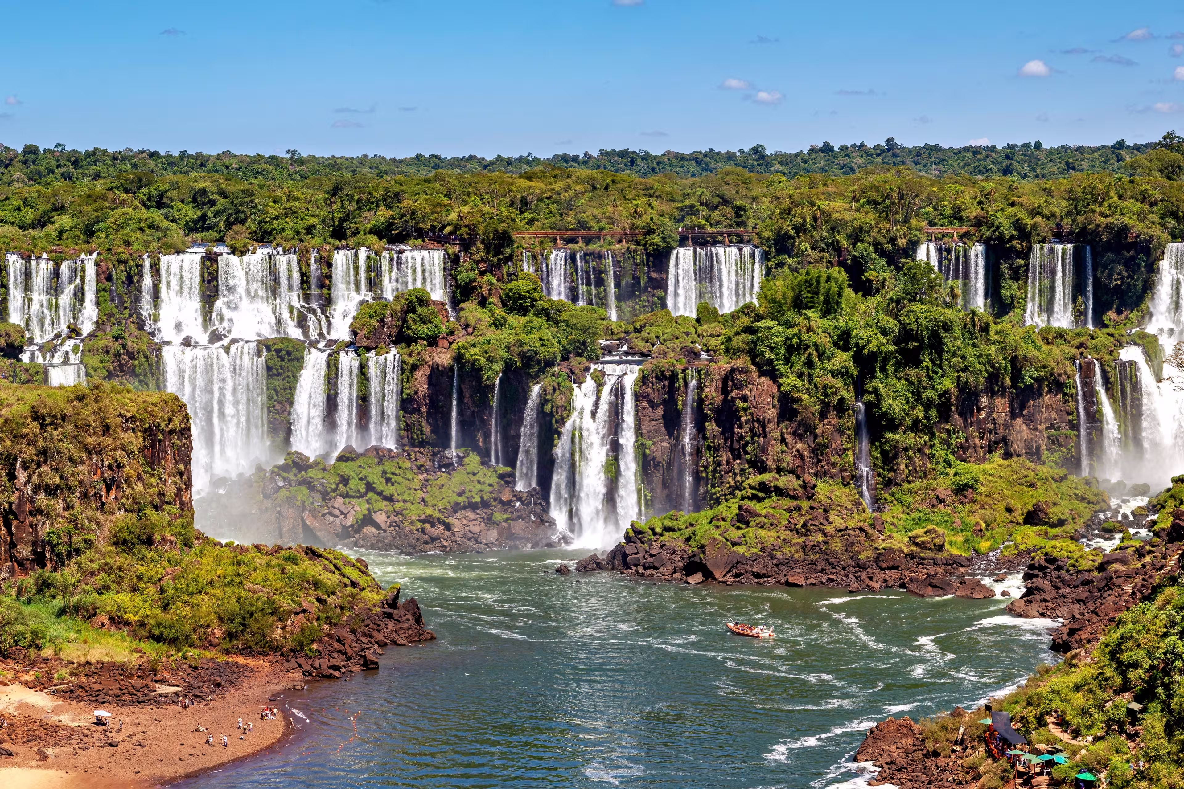 The Iguazu Waterfalls between Argentina and Brazil