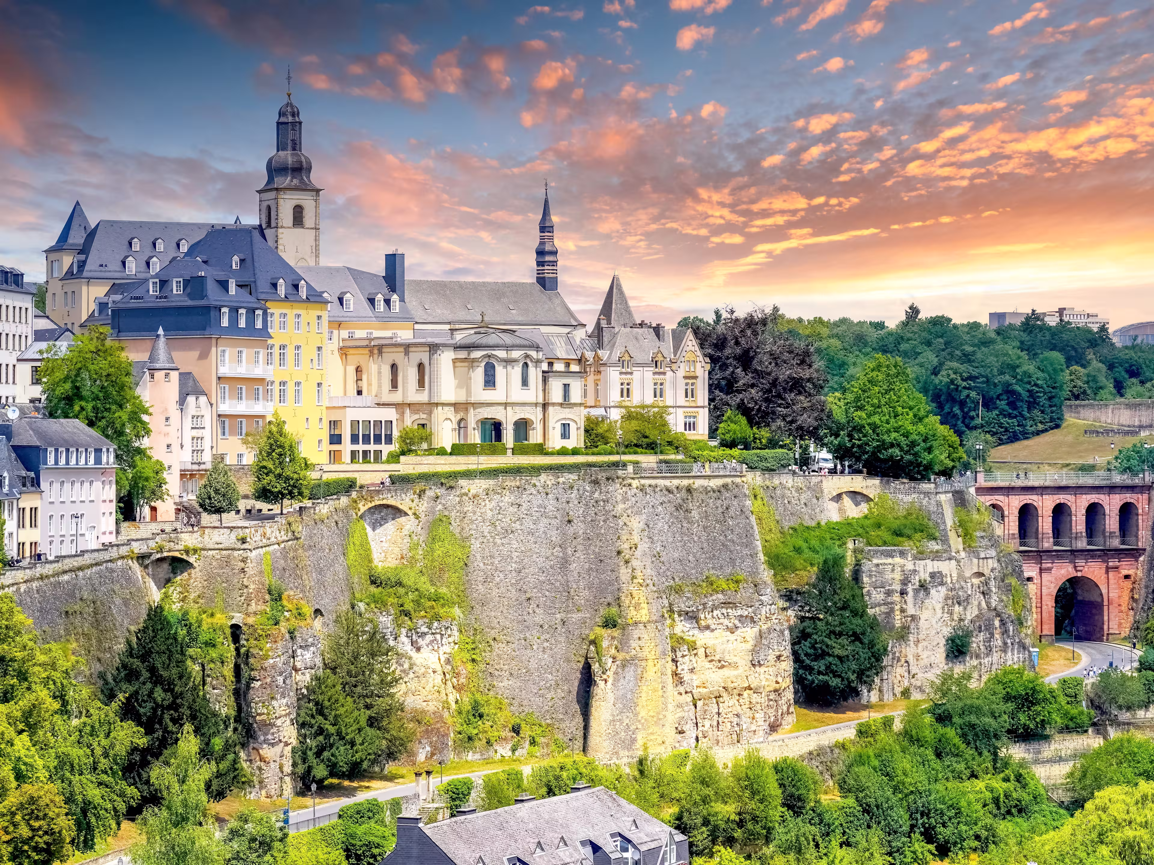 view over city of Luxemburg, Luxemburg
