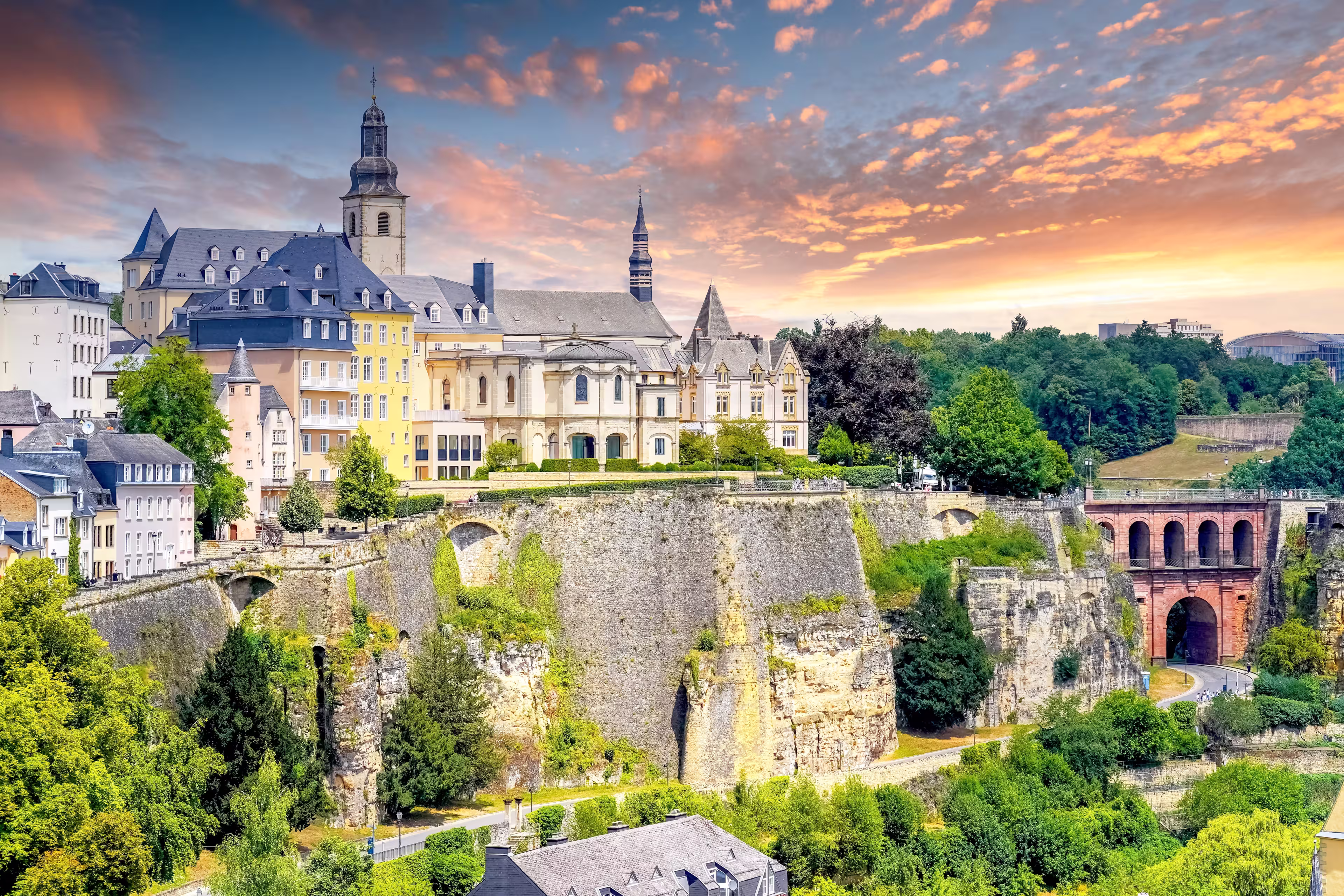 view over city of Luxemburg, Luxemburg