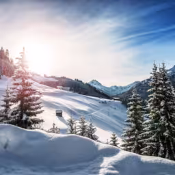 Winter landscape in the Alps