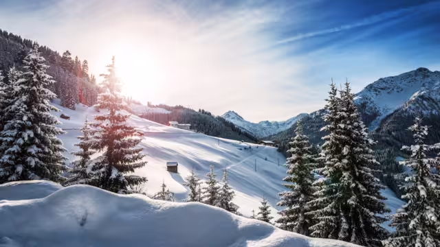 Winter landscape in the Alps