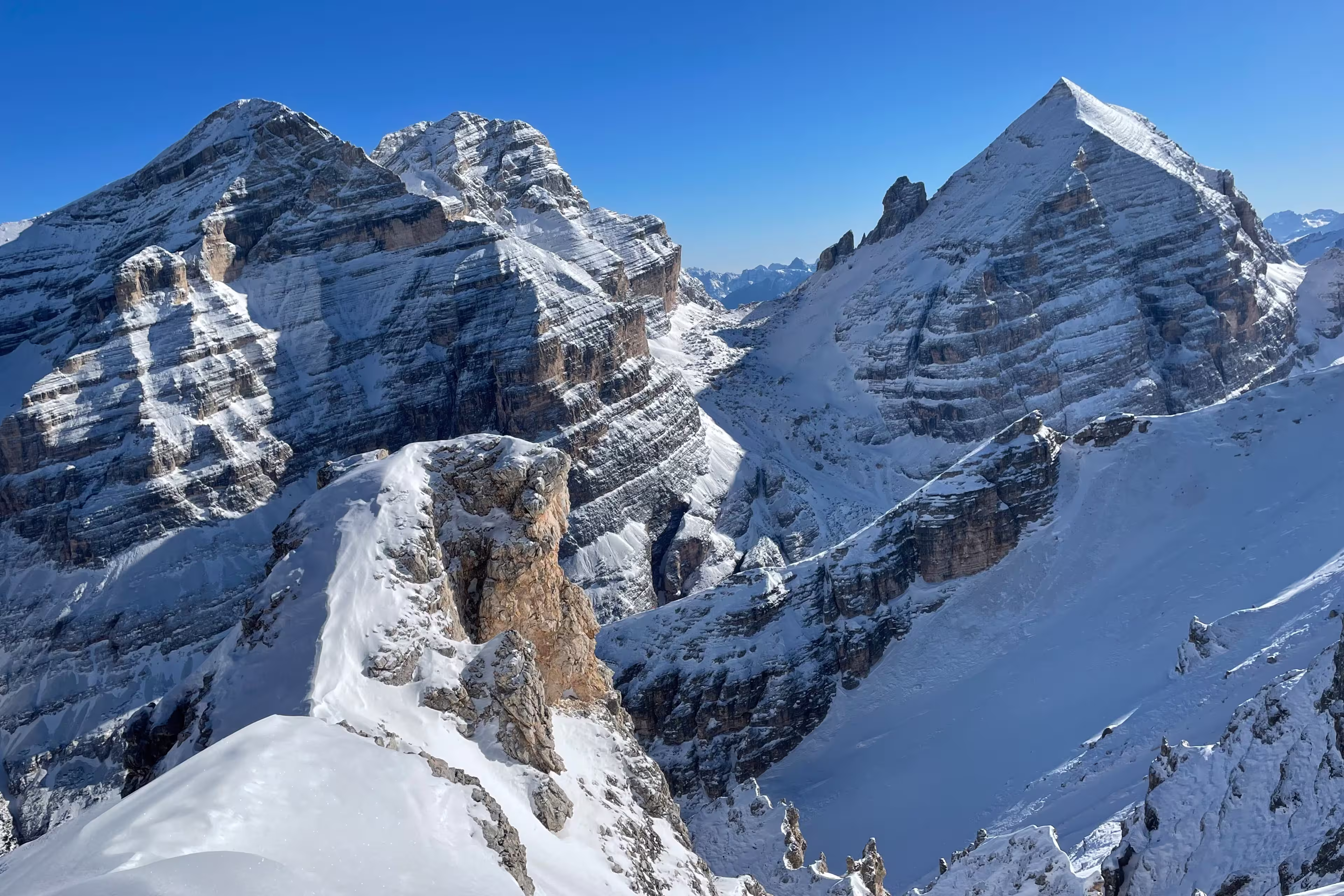 Silvester auf der Faneshütte - Schneeschuhwandern in den Dolomiten