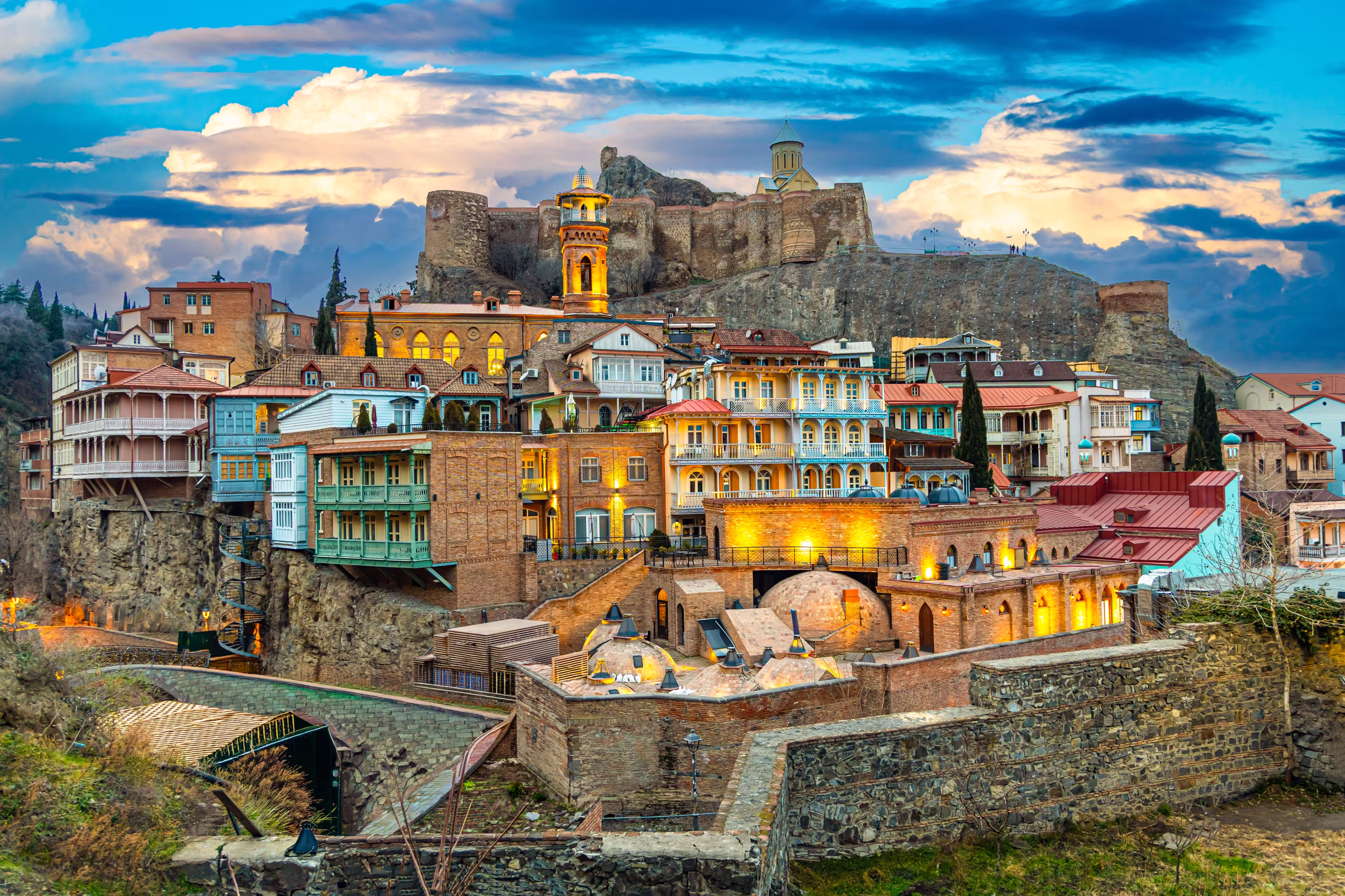 Historical streets of Tbilisi, the capital of Georgia