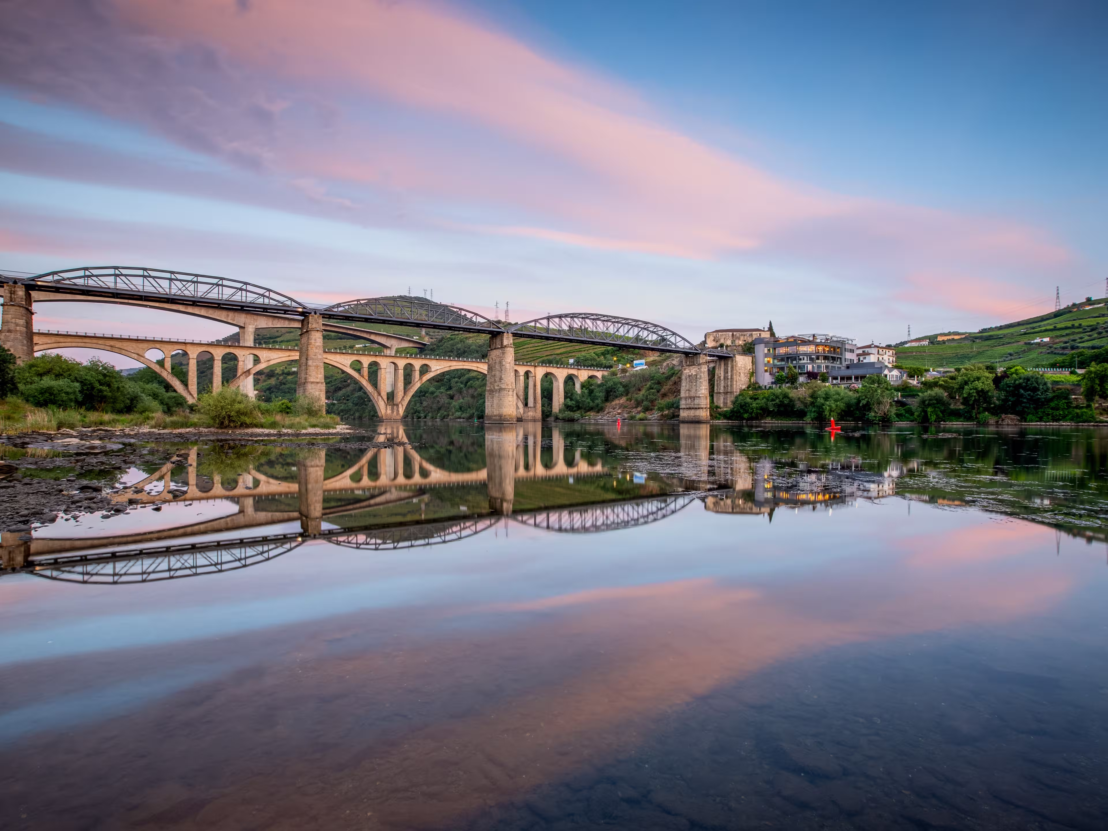 Gorgeous sunset at Peso da Régua, River Douro, Portugal