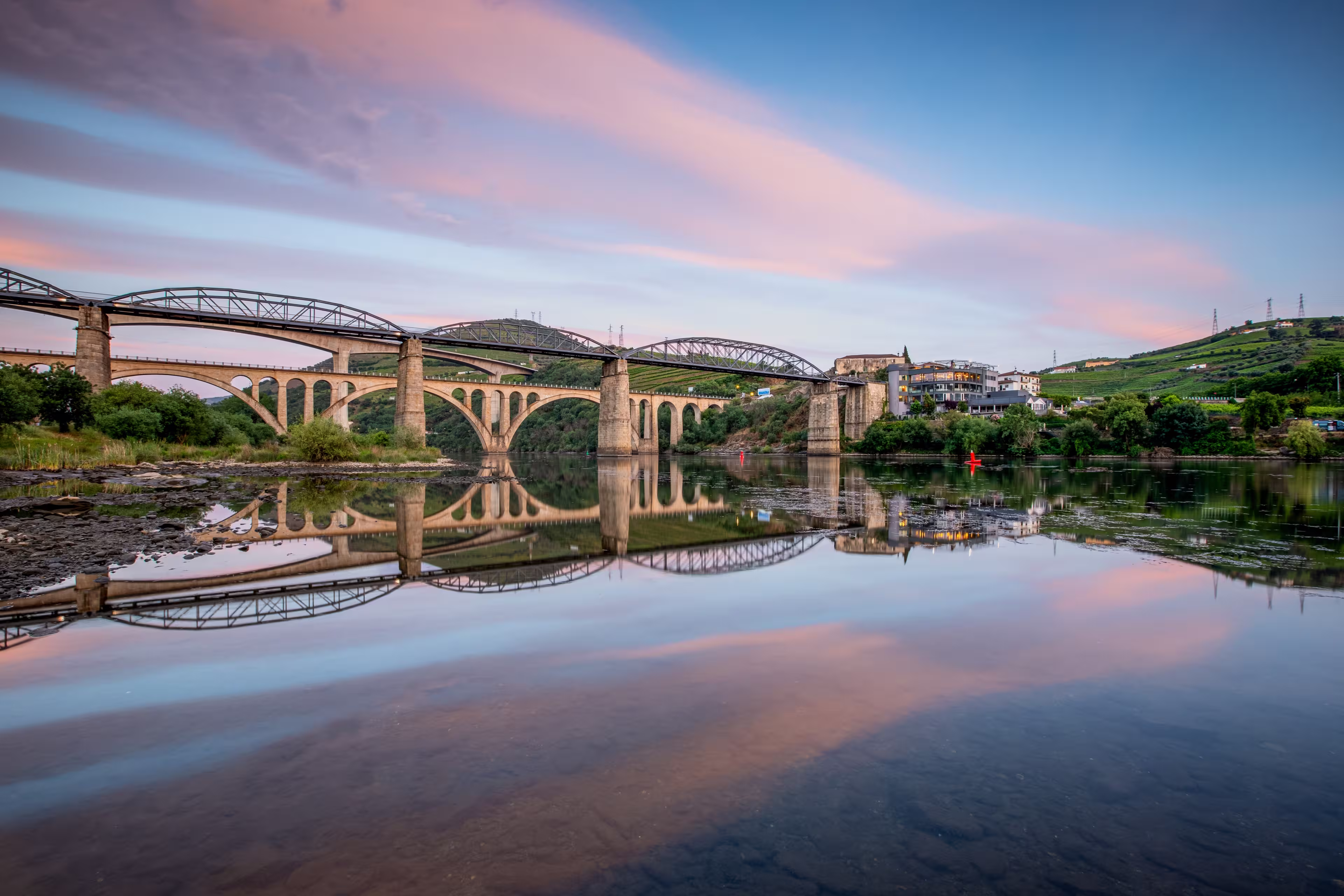 Gorgeous sunset at Peso da Régua, River Douro, Portugal