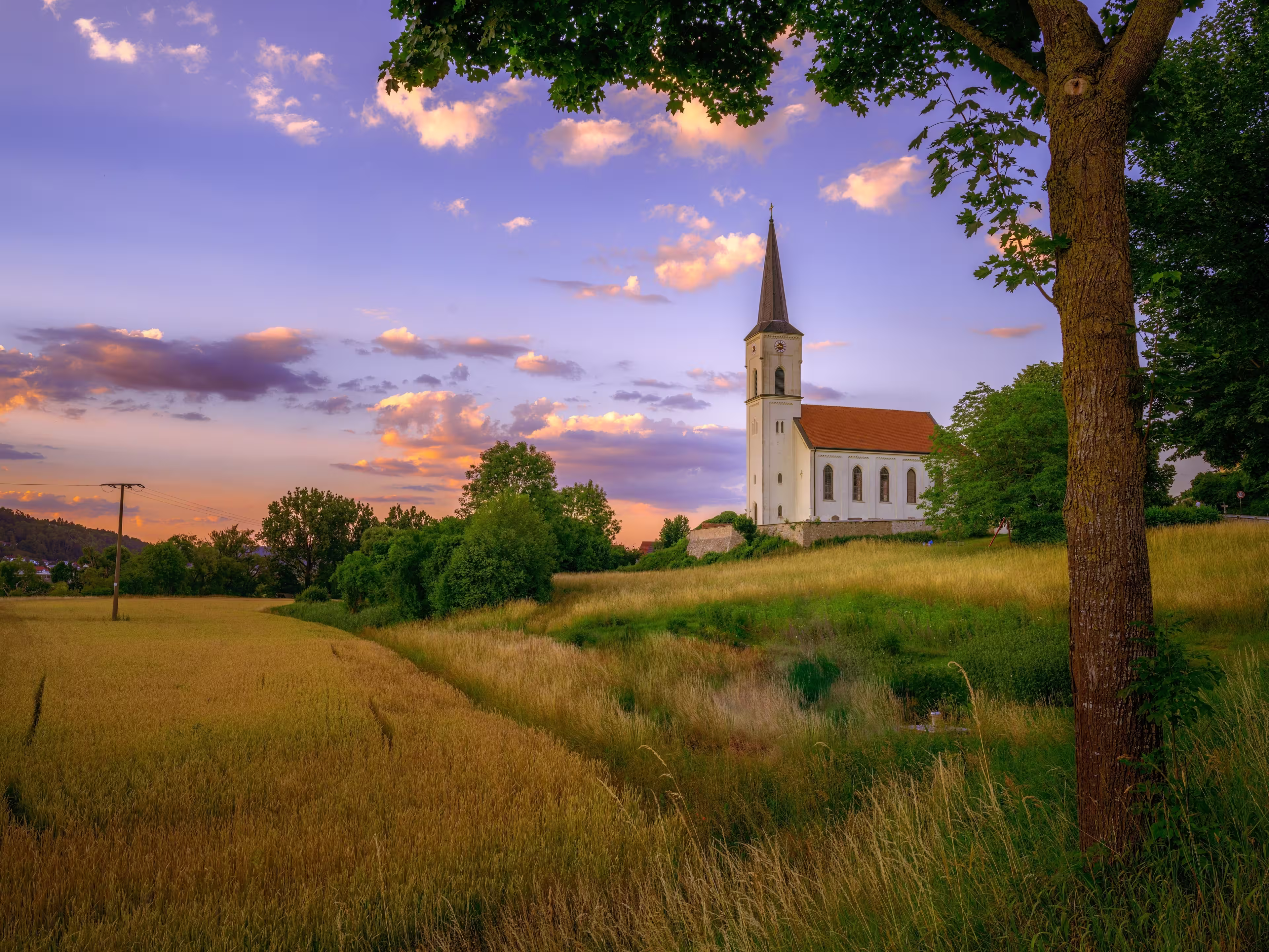 Idyllic church of the village Krichanhausen near Beilngries