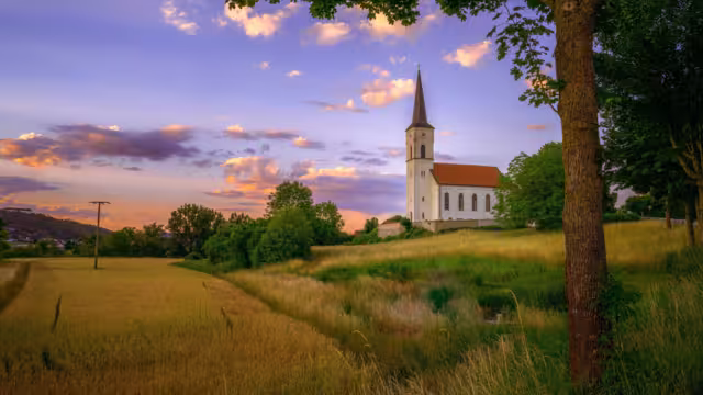 Idyllic church of the village Krichanhausen near Beilngries