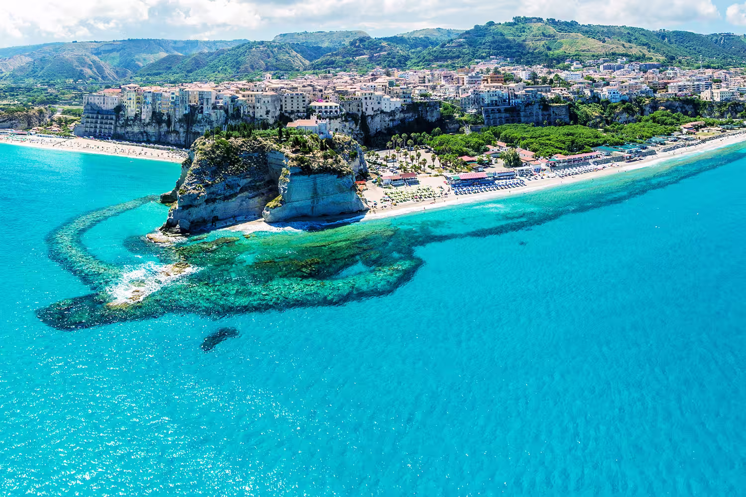 The beautiful town of Tropea on the coast of Calabria in Italy