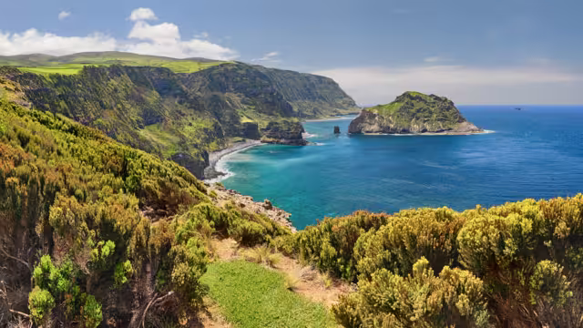 Northern Coast at Flores near Ponta Delgada (Azores islands)