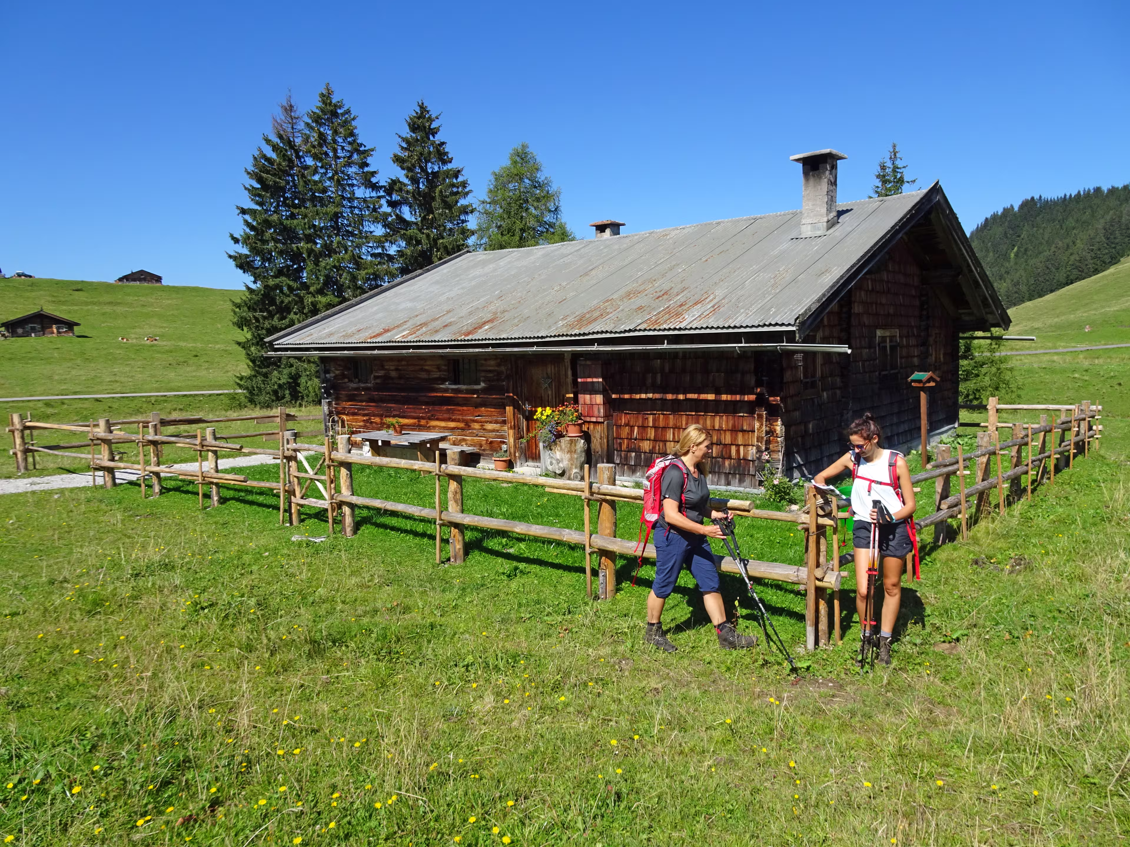 SalzAlpenSteig I Almhütte Wanderer