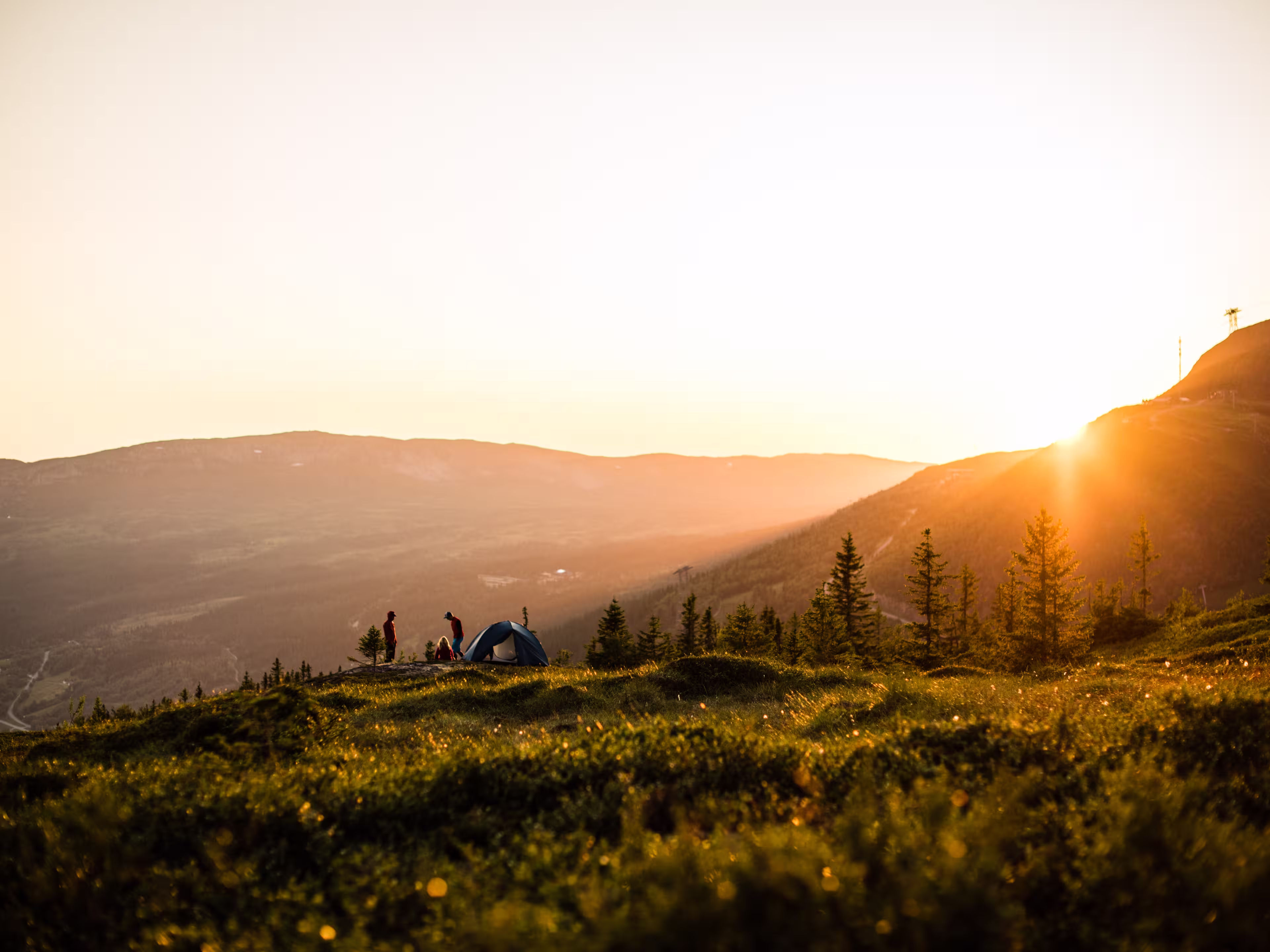 Sunset in Åre, Sweden. Autumn