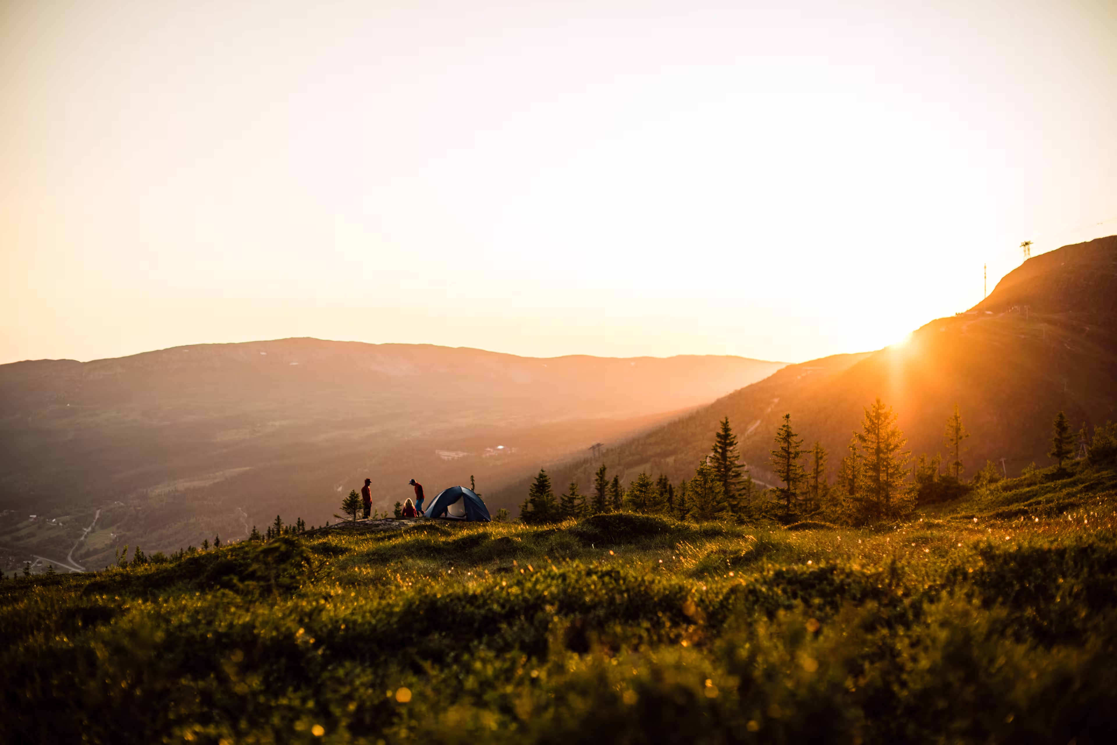Sunset in Åre, Sweden. Autumn