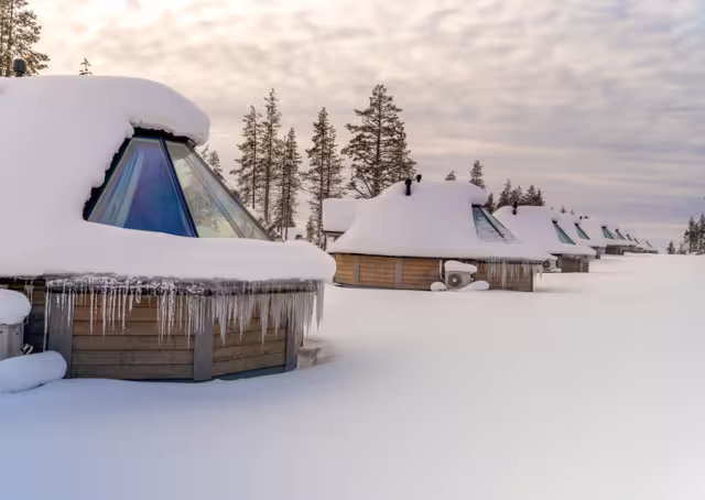 Glass igloo in lapland Finland