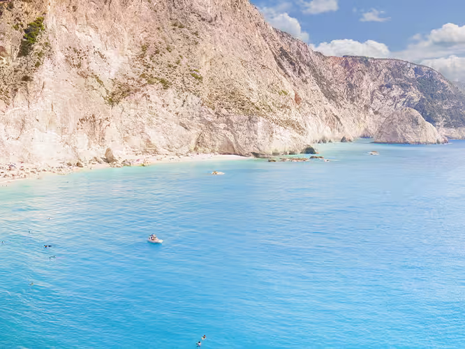 White cliffs of Lefkada, Greece