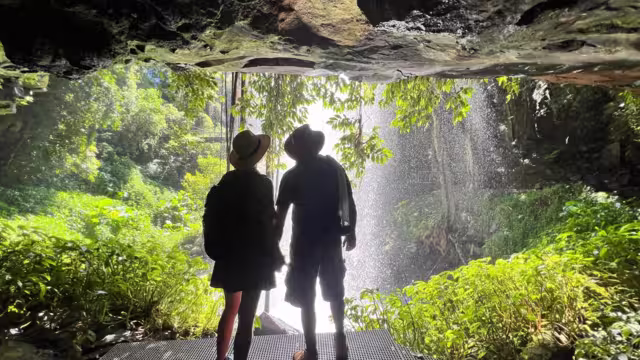 Hidden wonders behind waterfalls in the heart of Dorrigo National Park, NSW, Australia