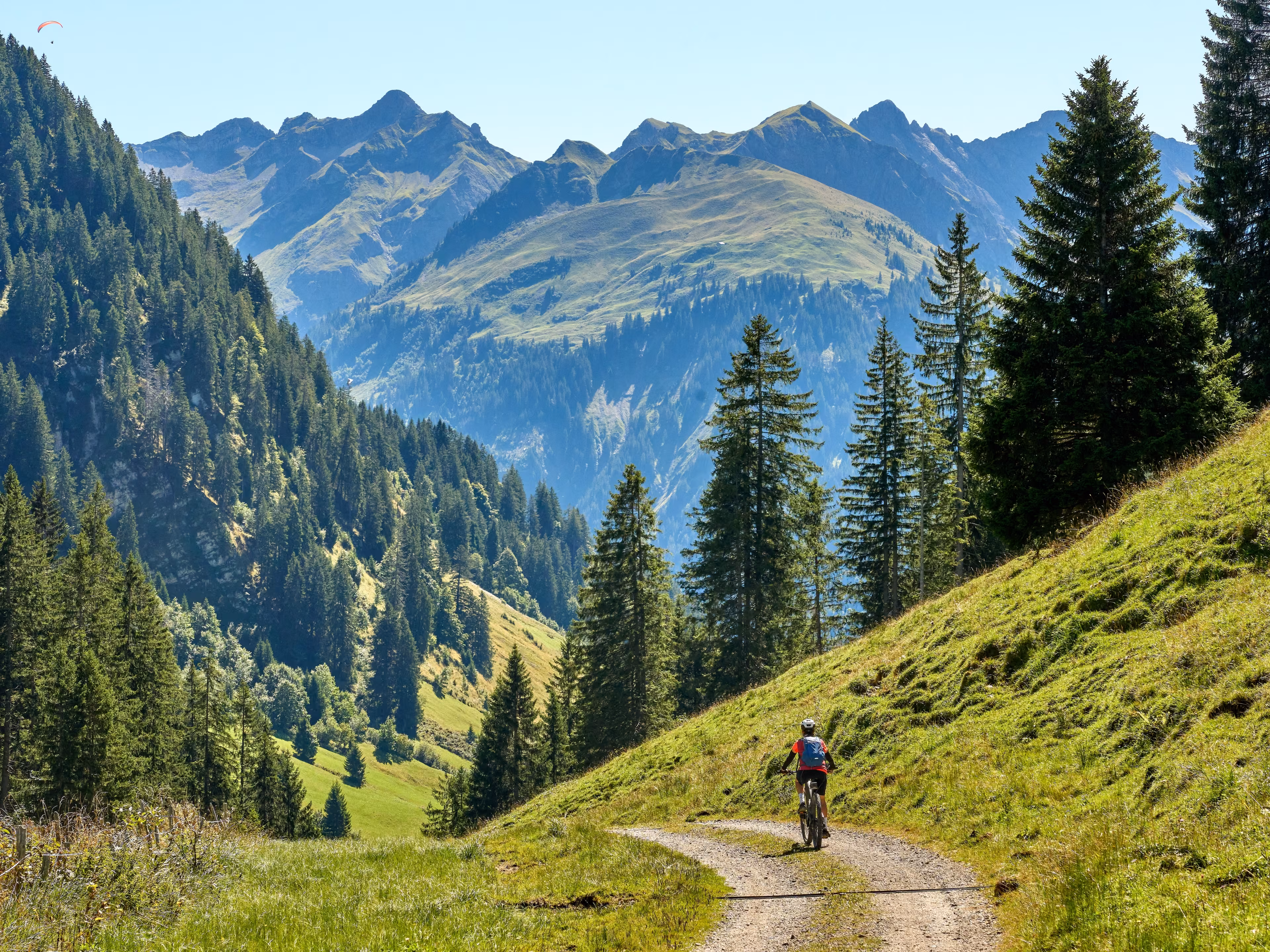 Radfahrt in den Dolomiten
