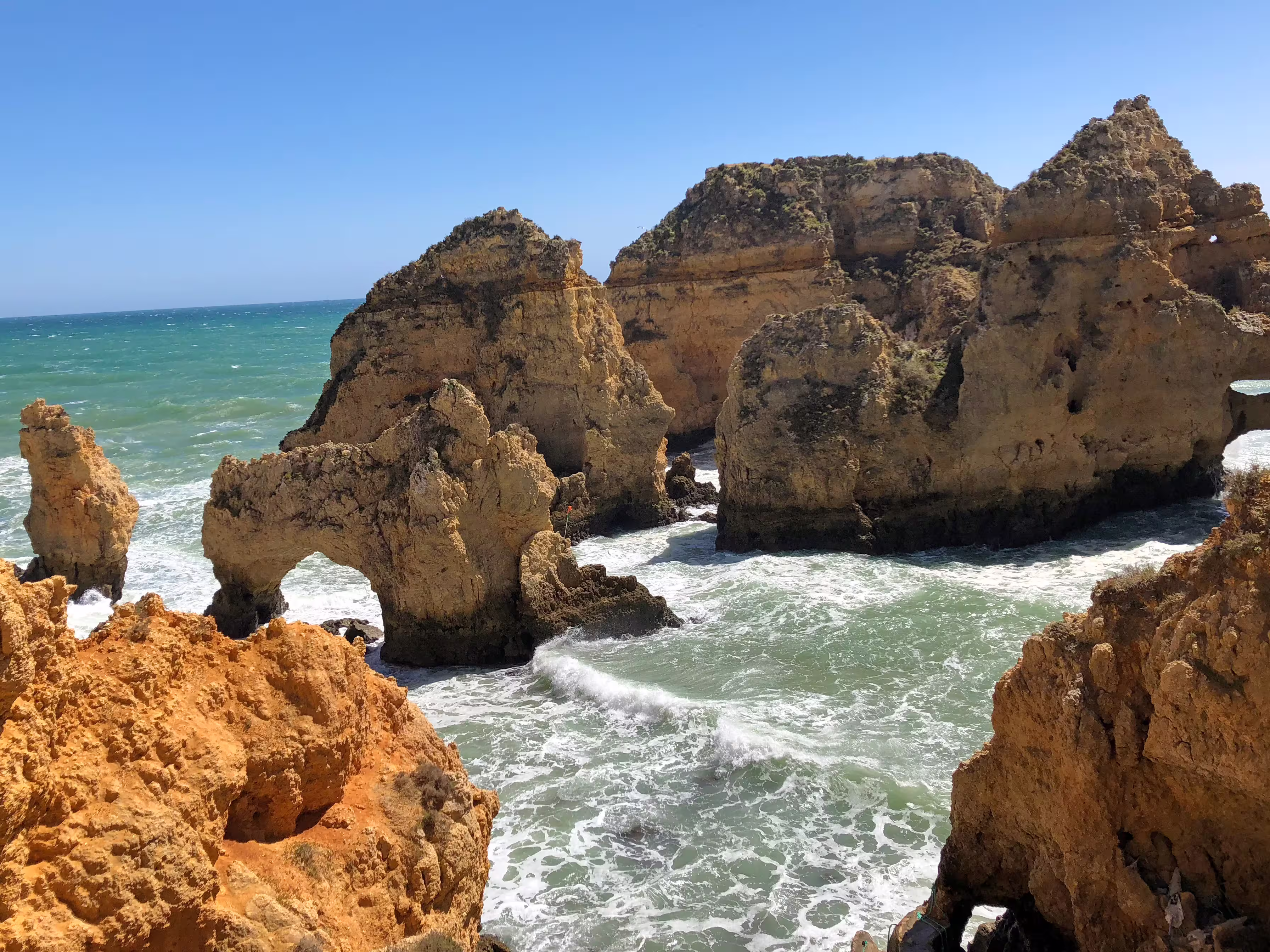 Algarve Fels Brandung