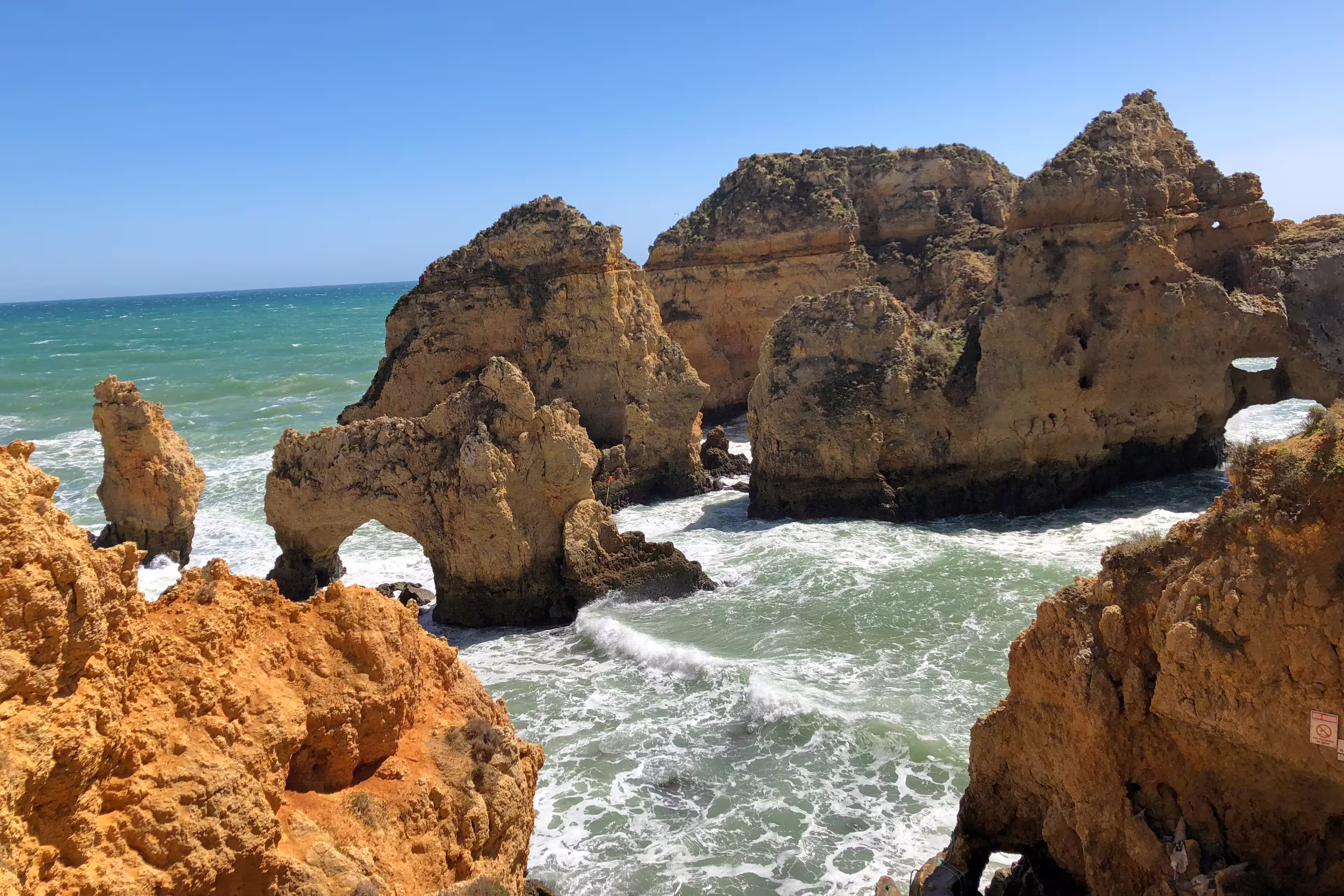 Algarve Fels Brandung