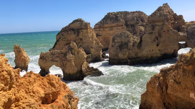 Algarve Fels Brandung