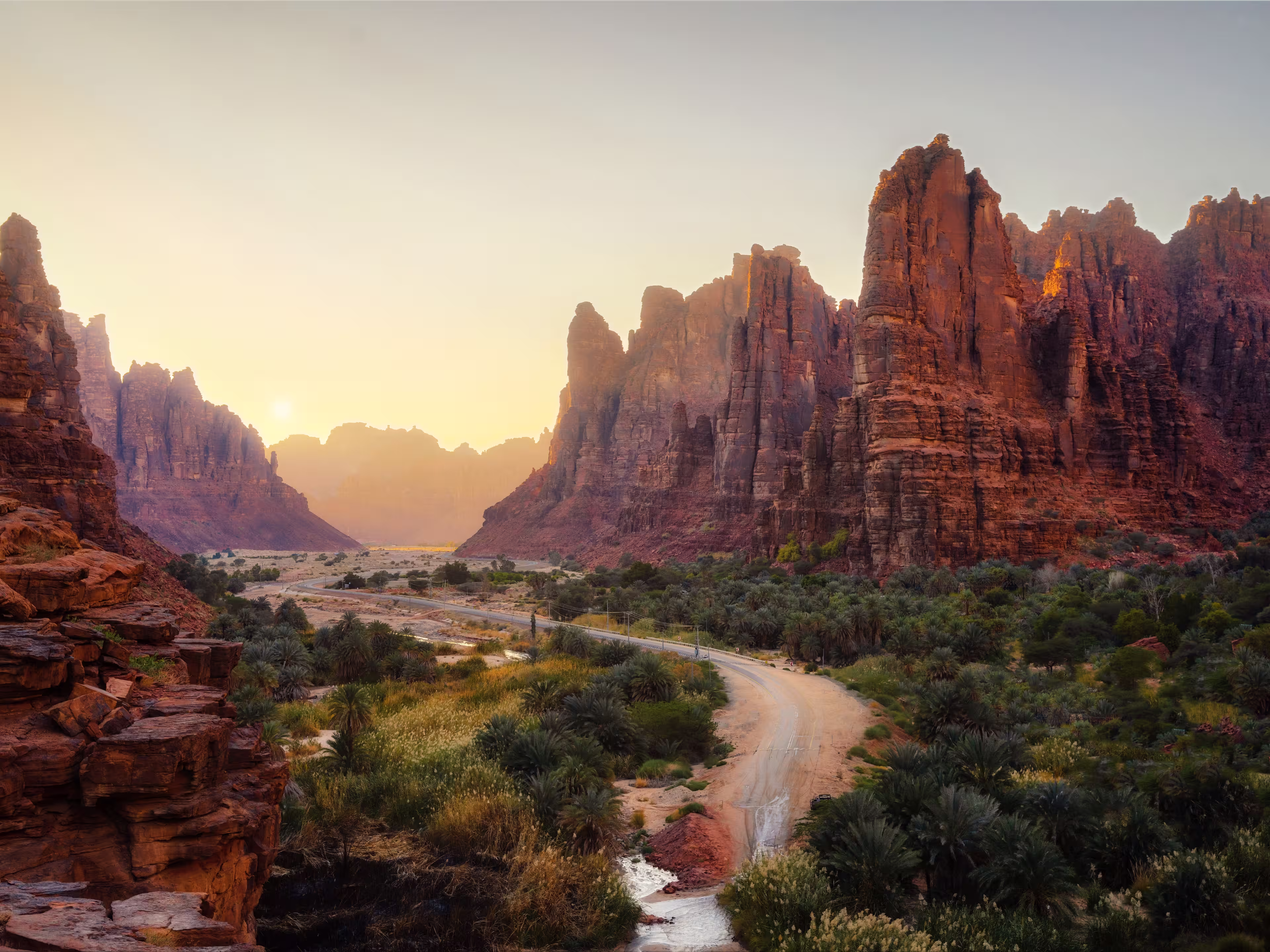 Wadi al Disah Canyon in Saudi Arabia taken in January 2022