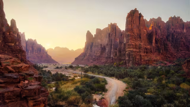 Wadi al Disah Canyon in Saudi Arabia taken in January 2022