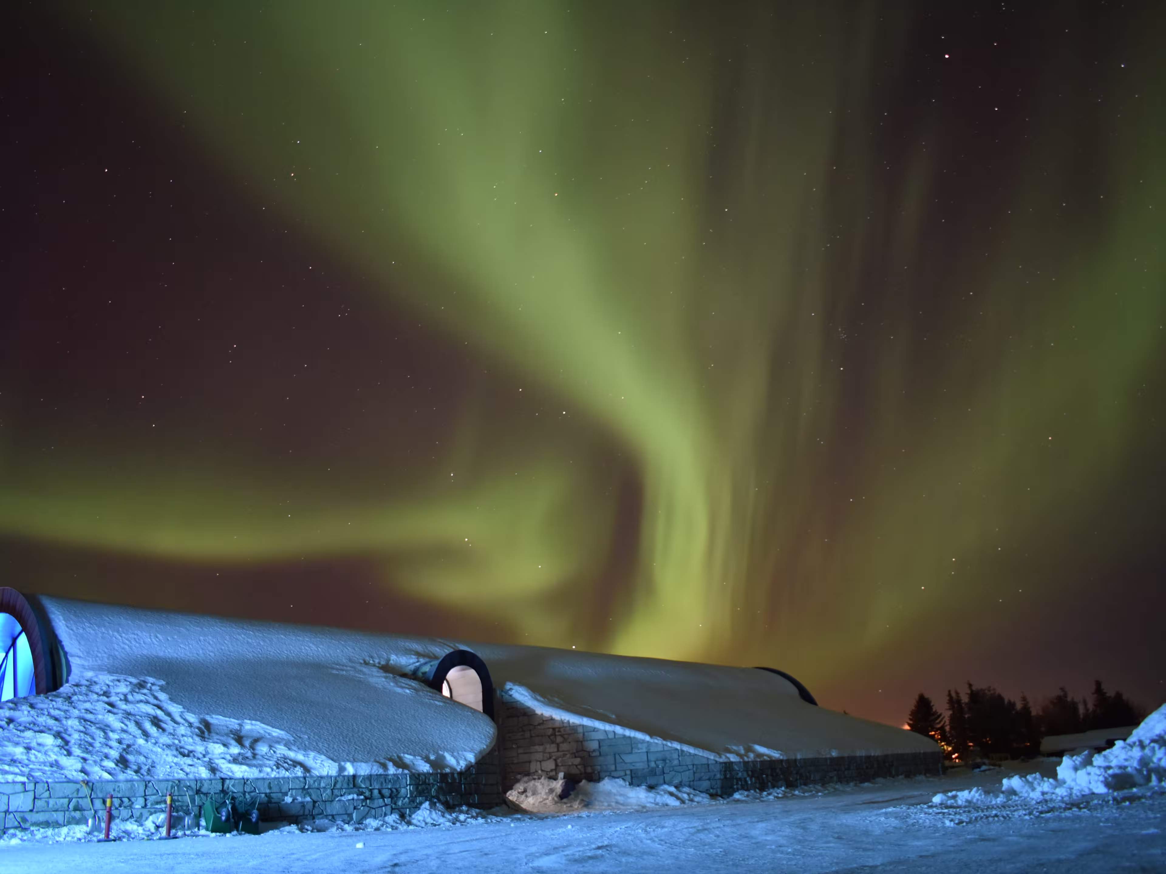 Northern Lights in Kiruna Sweden at Christmas