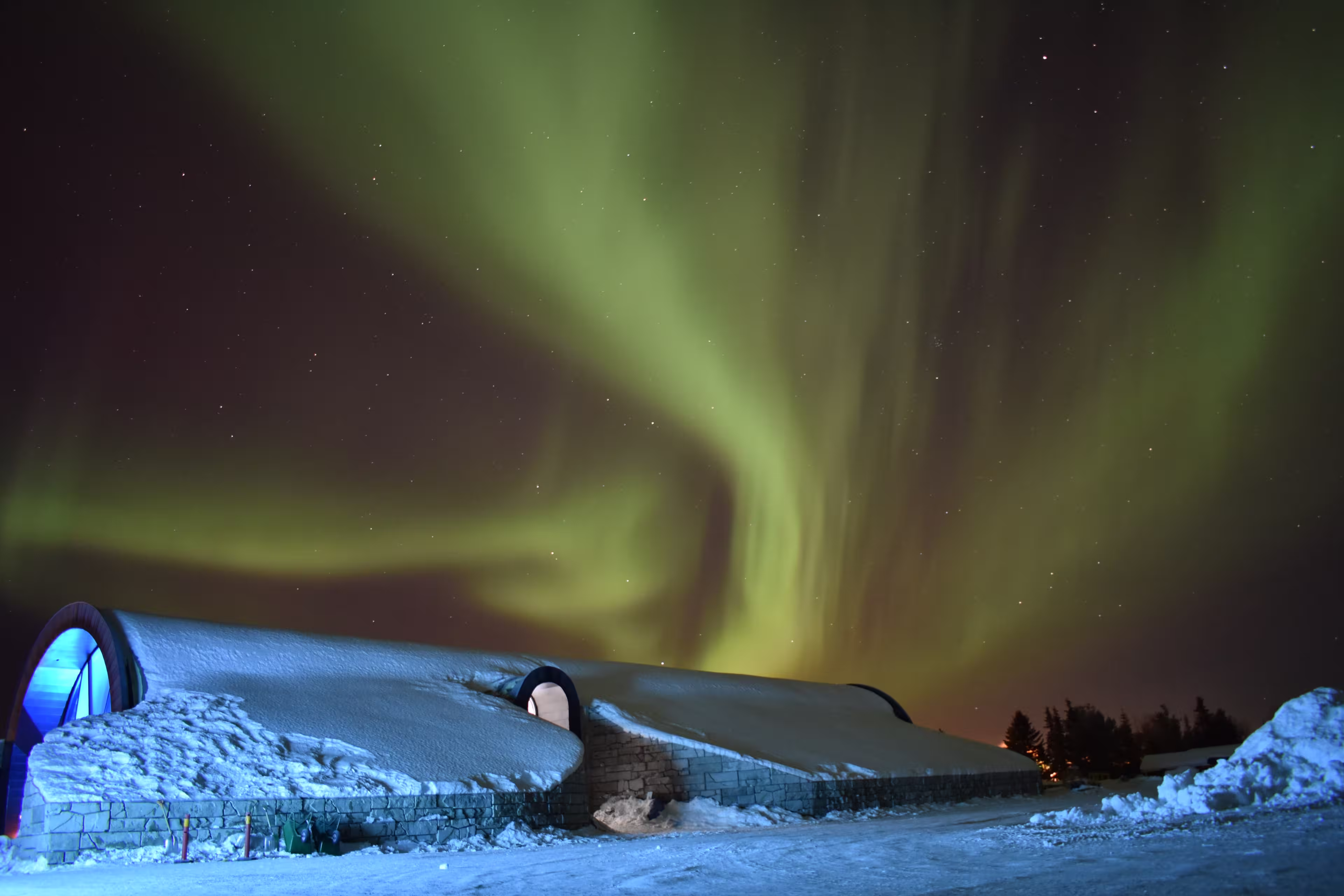Northern Lights in Kiruna Sweden at Christmas