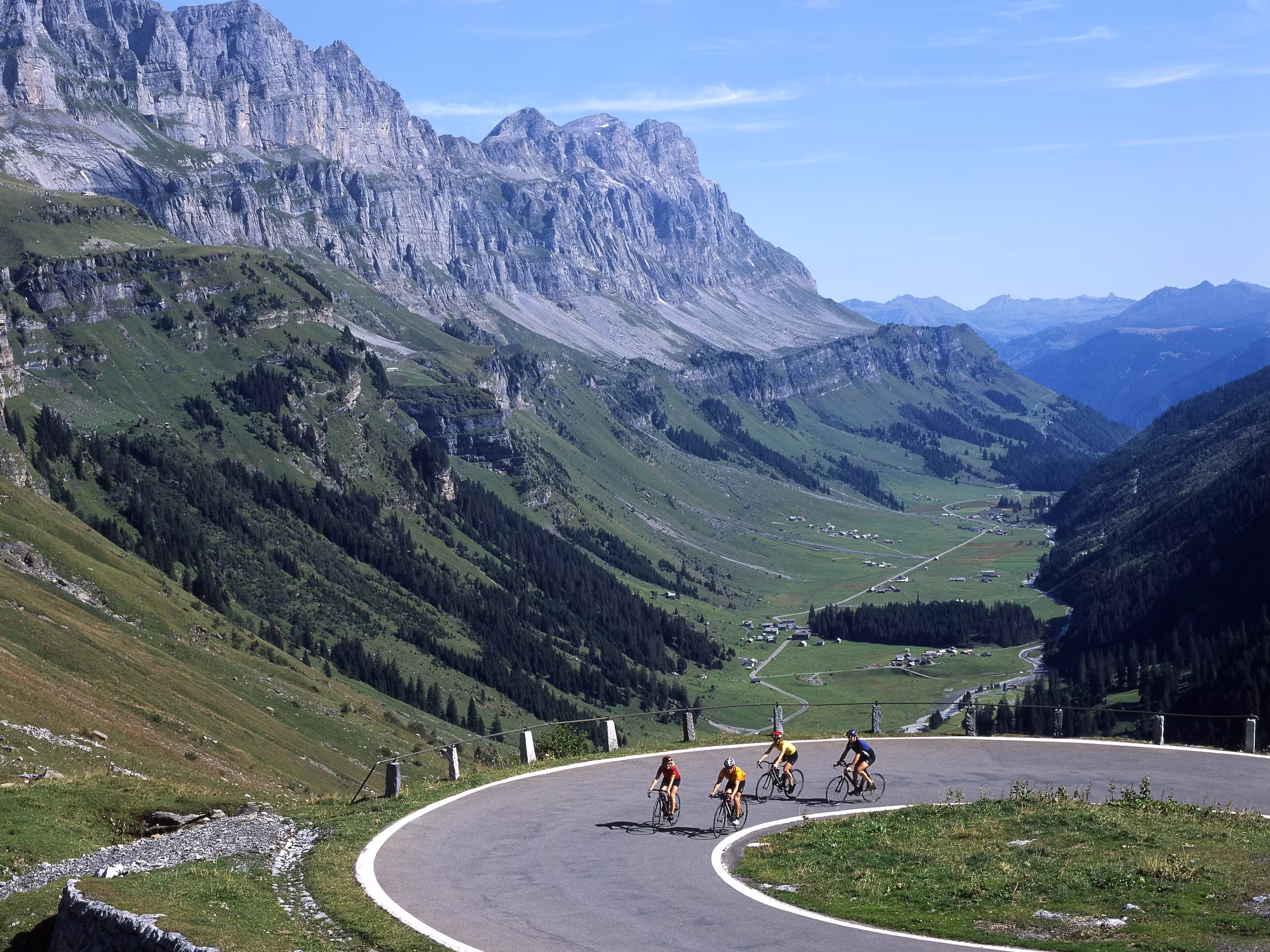 Fahrradstrecke mit Panorama