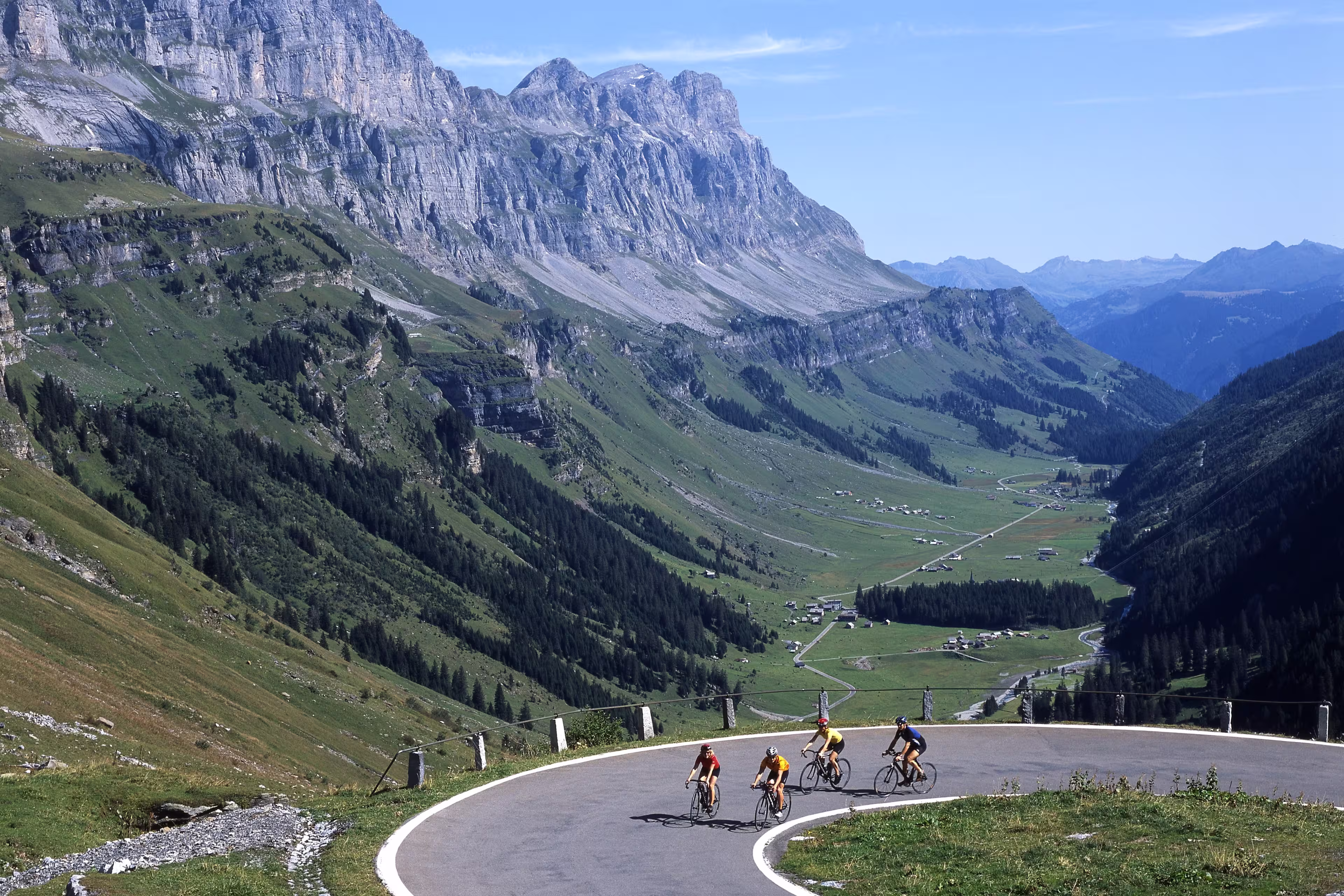 Fahrradstrecke mit Panorama