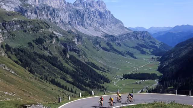 Fahrradstrecke mit Panorama