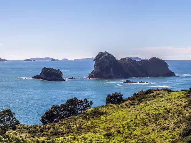 Aerial views over Coromandel Peninsula, North Island, New Zealand