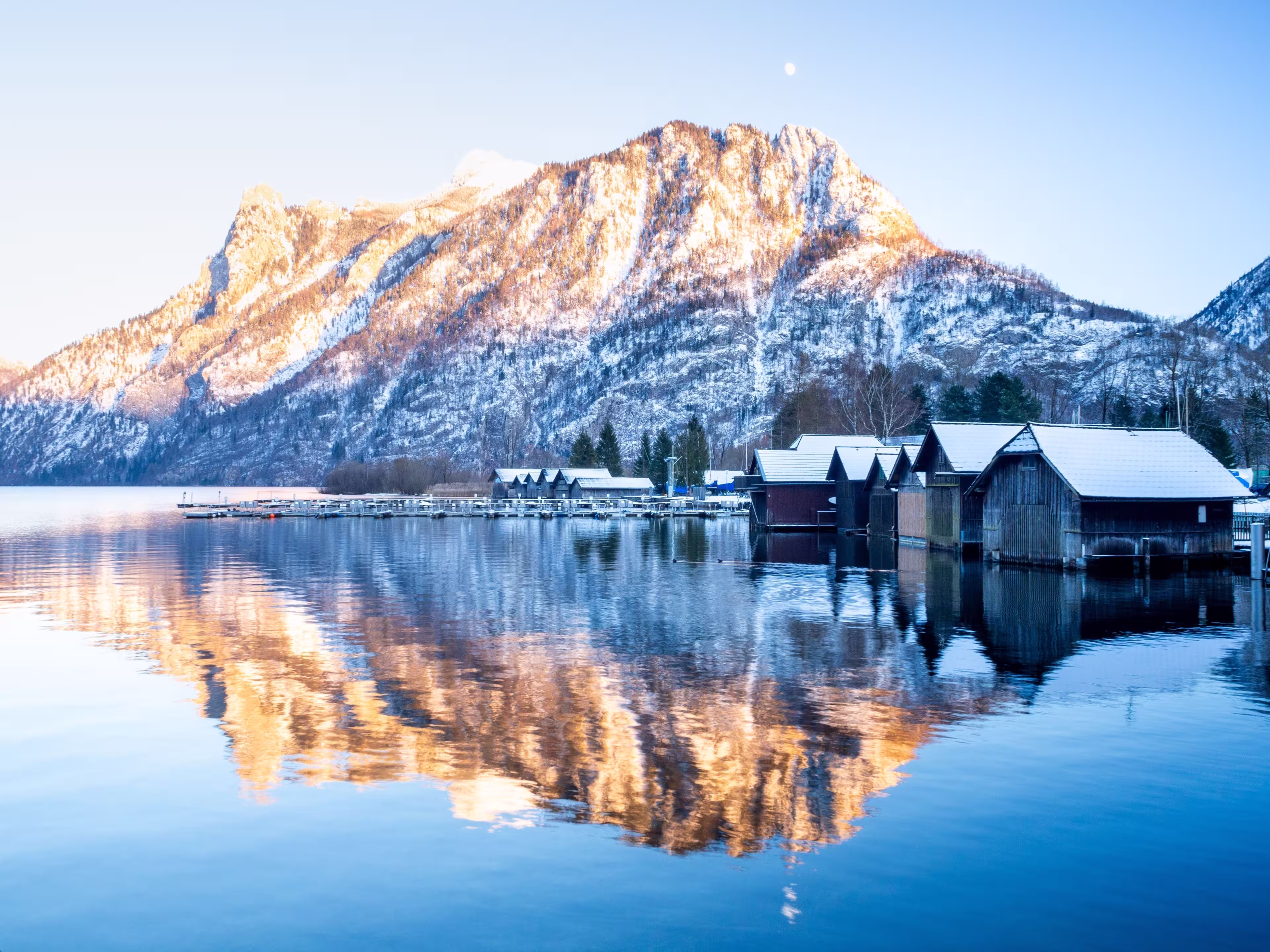 the Lake Traun in Ebensee, Austria