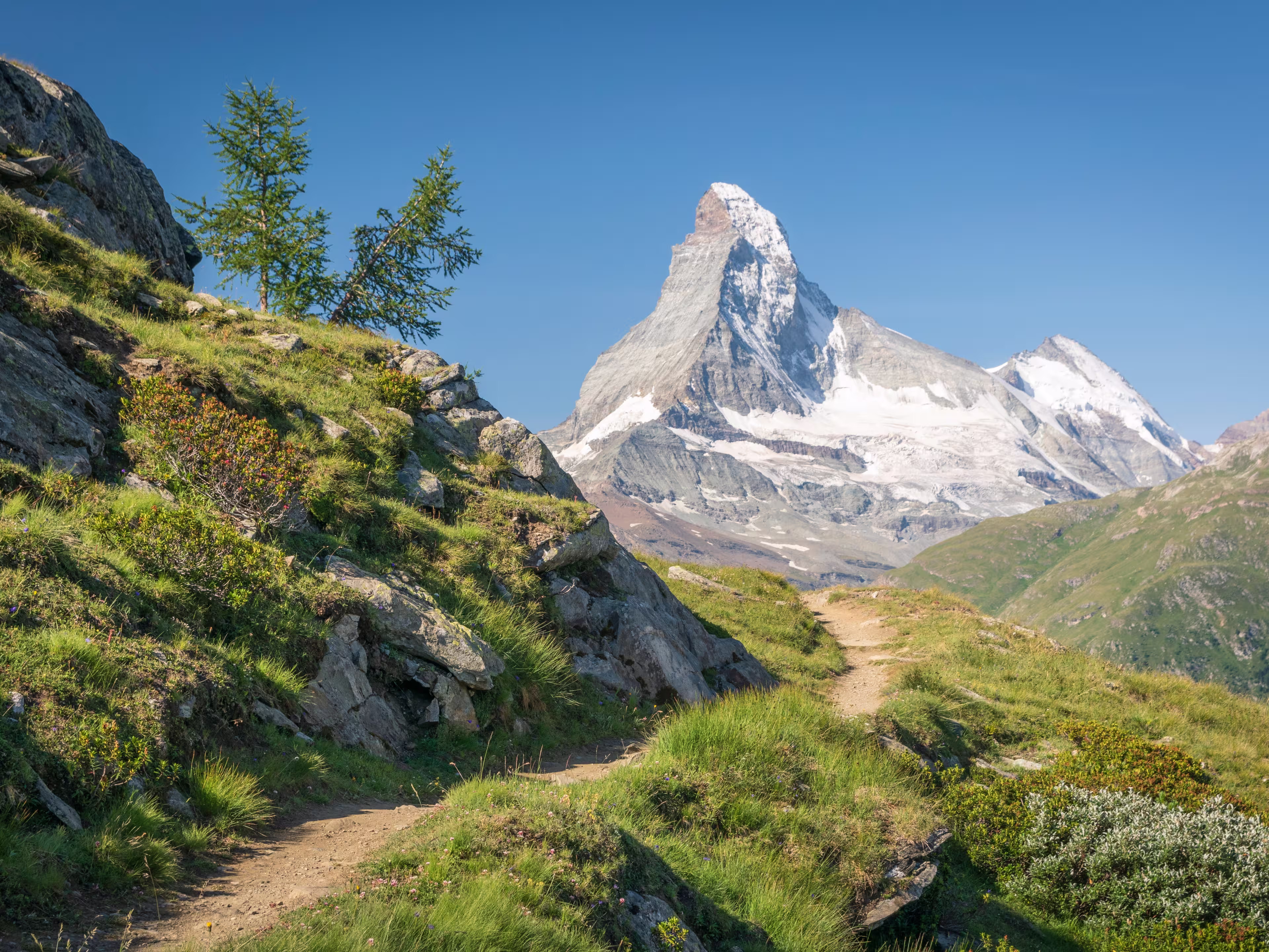 Europaweg mit Blick aufs Matterhorn