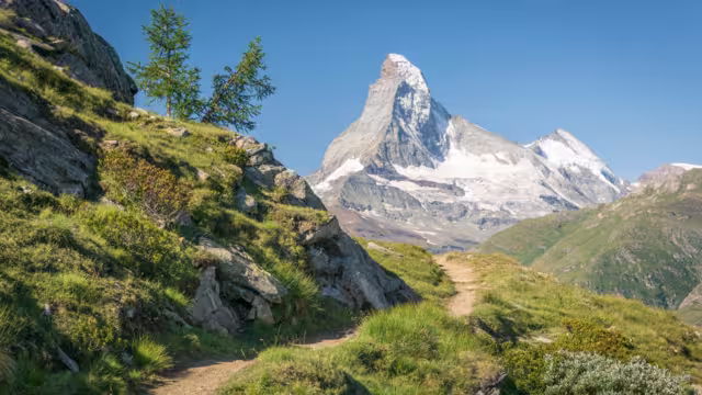 Europaweg mit Blick aufs Matterhorn