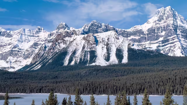 Panoramic of the scenic Rocky Mountains, located in British Columbia