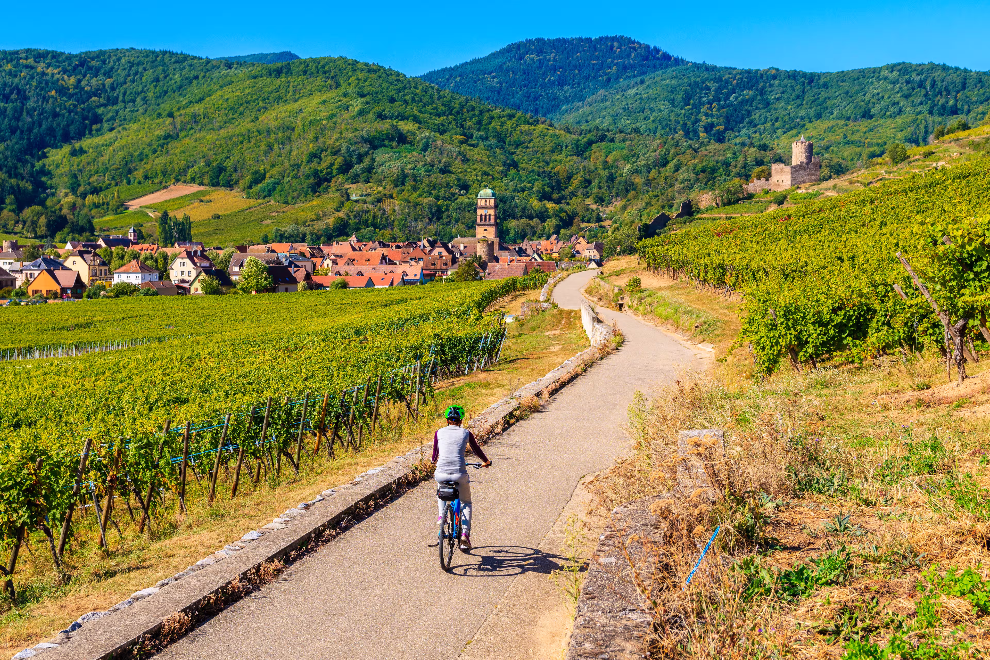 Kaysersberg Radfahrerin