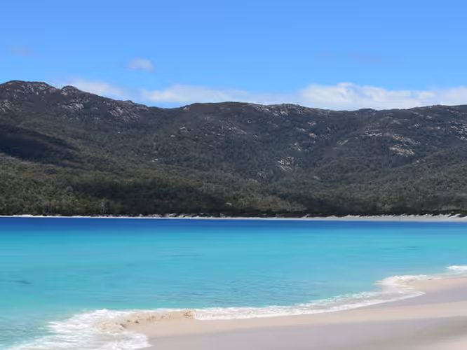 Hiking the Wineglass Bay coast, Tasmania, Australia