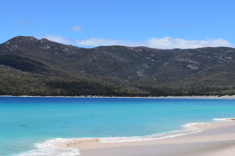Hiking the Wineglass Bay coast, Tasmania, Australia