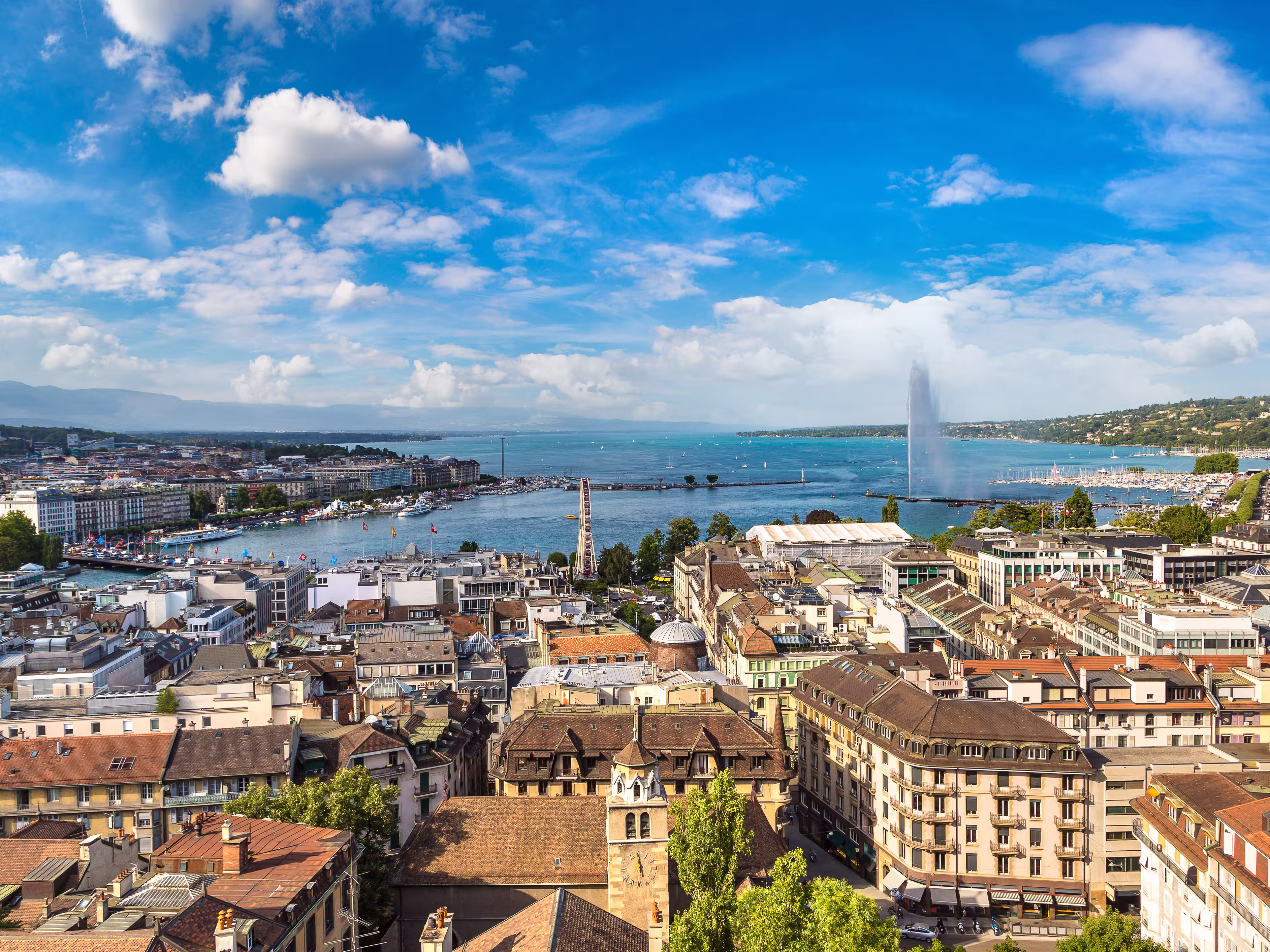 Panoramasicht auf Genf